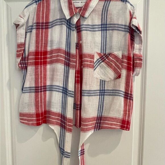 Rails Red and Blue Checkered Button-Down Shirt - Picture 1 of 5